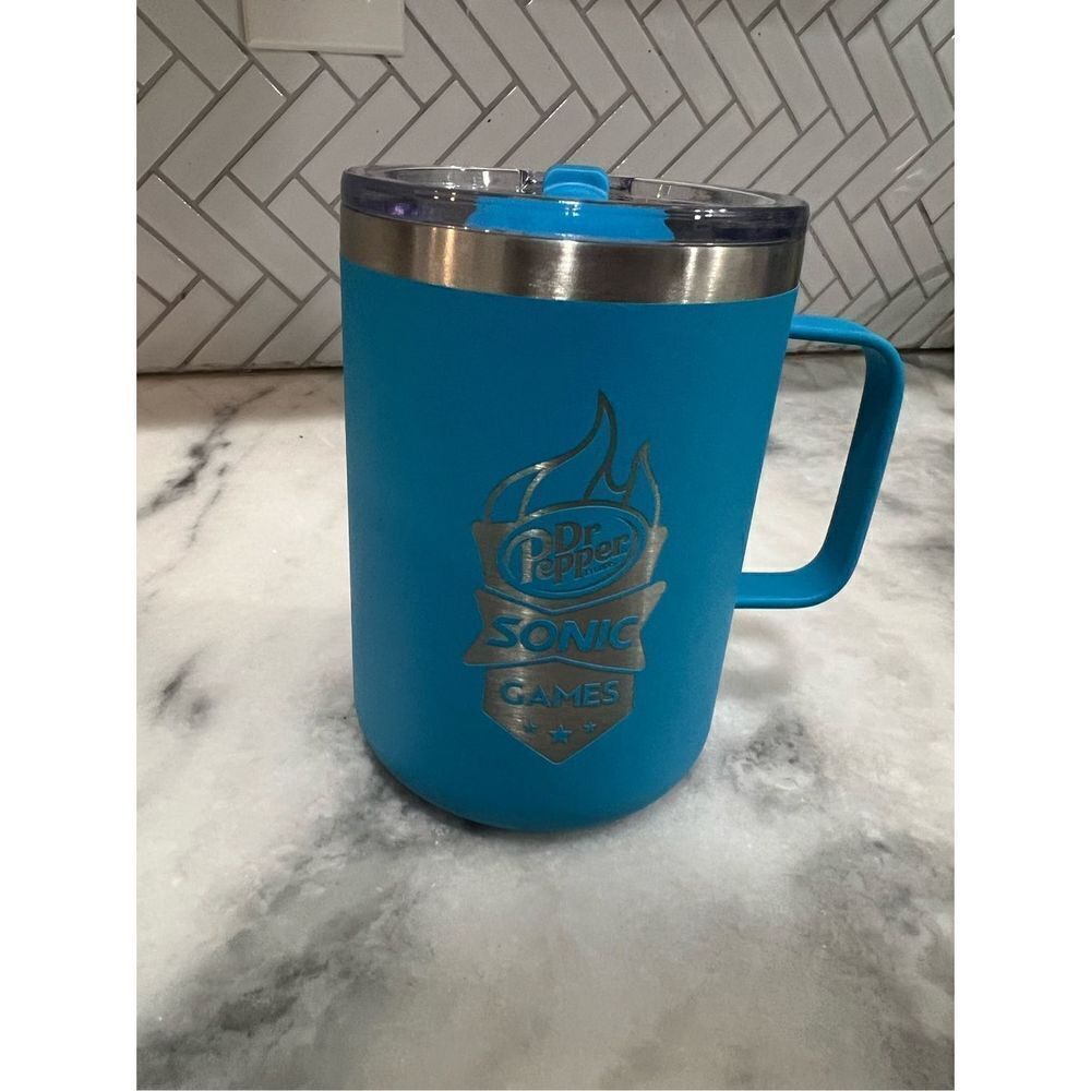 h2go Insulated Stainless Steel Mug 16.2 oz sea-foam blue. Dr Pepper/ Sonic Games
